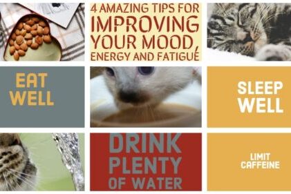 4 Amazing tips for improving your energy, mood and fatigue Weekly wellness journal is made for those looking to keep track their sleep, energy levels and mood. Tips for improving mood.